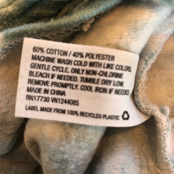 🌈 6/$60, Colsie, Tie Dye Onesie, Blue/White, Medium - Picture 6 of 7